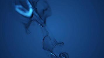 partículas azuis fluidas fumam fundo de vídeo grátis video