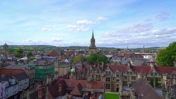 vista da cidade de oxford na inglaterra, reino unido video