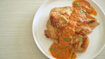 grilled chicken steak with red curry sauce video