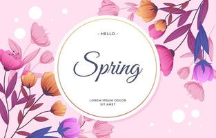 Gradient Spring Flower Illustration vector