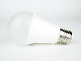 LED bulbs on white background photo