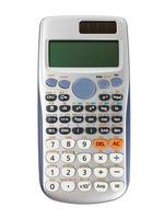 Scientific calculator isolated on white background with clipping path photo