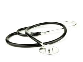 Stethoscope tool for check health isolate on white background photo