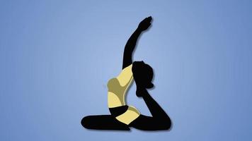 rajakapotasana könig taube pose yoga vektor kostenloser video-illustrations-download video