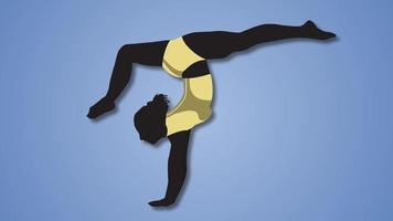 Headstand Hurdle Yoga pose free video illustration