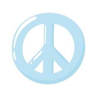 blue sign peace vector