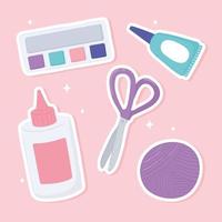 craft and diy supplies vector