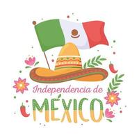 dia de la independencia mexicana vector