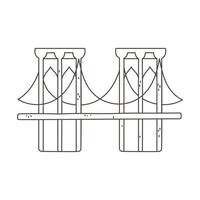 bridge architecture outline vector