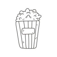 pop corn outline vector