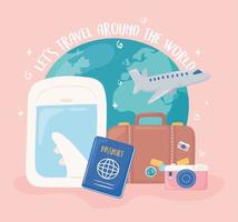 travel around world vector