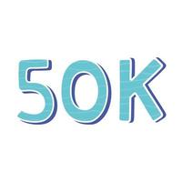 50k redes sociales vector