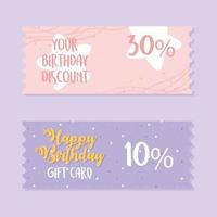 birthday gift cards vector