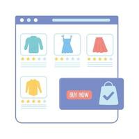 ecommerce website buying vector