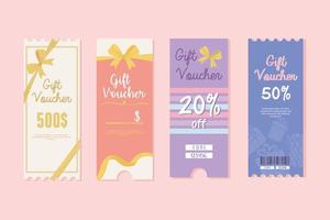 birthday gift voucher vector