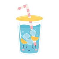 vaso de plastico con agua vector