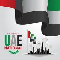 Ilustración de vector de día nacional de Emiratos Árabes Unidos