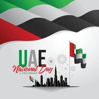 Ilustración de vector de día nacional de Emiratos Árabes Unidos