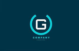 G white and blue letter logo alphabet icon design for company and business vector