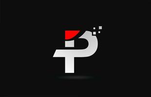 P letter logo icon for company and business with dots design vector