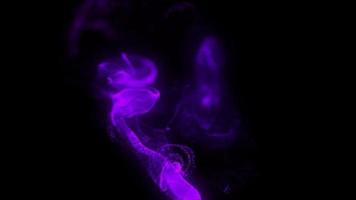 Fundo de animação de partículas líquidas fluidas roxas vídeo grátis video