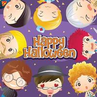 Happy Halloween Kids Banner vector