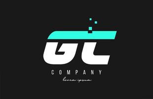 Gc gc combinación de logotipo de letra del alfabeto en color azul y blanco. diseño de icono creativo para negocios y empresa. vector