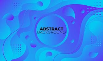 Abstract blue background with beautiful fluid shapes vector