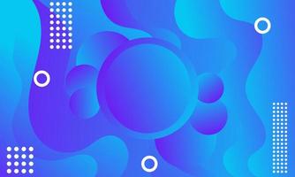Abstract blue background with beautiful fluid shapes vector