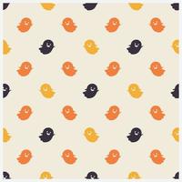 Halloween seamless pattern with cute ghosts vector