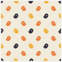 Halloween seamless pattern with cute ghosts vector