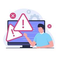 System error illustration design concept vector