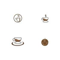 icono de vector de plantilla de logotipo de taza de café