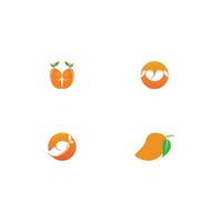 Ilustración de icono de vector de fruta de mango