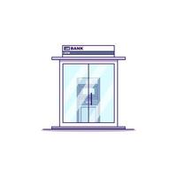 ATM Machine building vector illustration