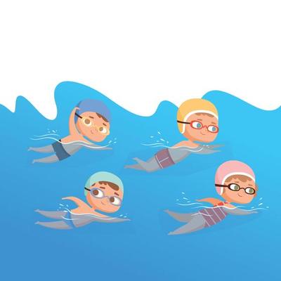 Kids Swimming Vector Art, Icons, and Graphics for Free Download