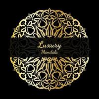 Luxury mandala background with golden arabesque pattern arabic islamic east style vector