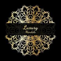 Luxury mandala background with golden arabesque pattern arabic islamic east style vector