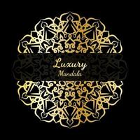 Luxury mandala background with golden arabesque pattern arabic islamic east style vector