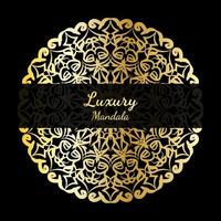 Luxury mandala background with golden arabesque pattern arabic islamic east style vector
