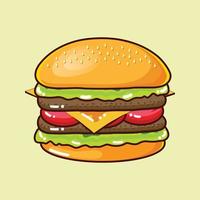 gráfico vectorial de hamburguesa vector