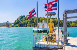 Thai temple in the water and paradise Koh Phayam Thailand. photo