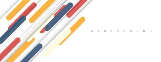 abstract banner background with overlapping colorful rounded shape vector