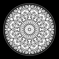 Circular pattern mandala art decoration elements vector