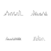 plantilla de ilustración de vector de logotipo de horizonte de ciudad