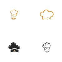 hat chef logo vector illustration template