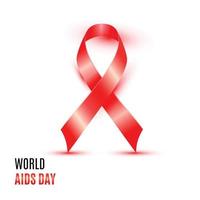 World aids day red ribbon vector