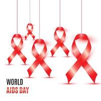 world aids dayribbons llustration vector