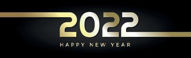 Feliz año nuevo 2022, vacaciones de Navidad, banner web para publicidad - vector