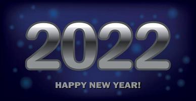 Feliz año nuevo 2022, vacaciones de Navidad, banner web para publicidad - vector